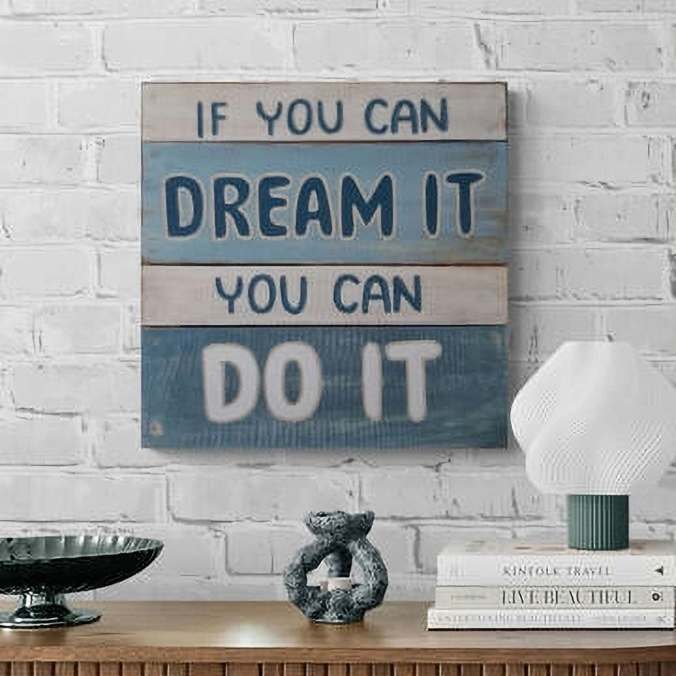 Thumbnail: Wood wall decor - If you can dream it, you can do it - home accents - wall art - hanging decor
