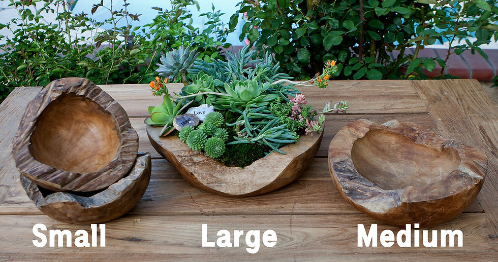Thumbnail: Handmade Teak Centerpiece Planter