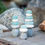 Thumbnail: Rock Cairns, Mini Stacked Rocks, Small Pebble and Glass Balanced Rock Cairns, Home Decor, Outdoor Decor, Garden Decor