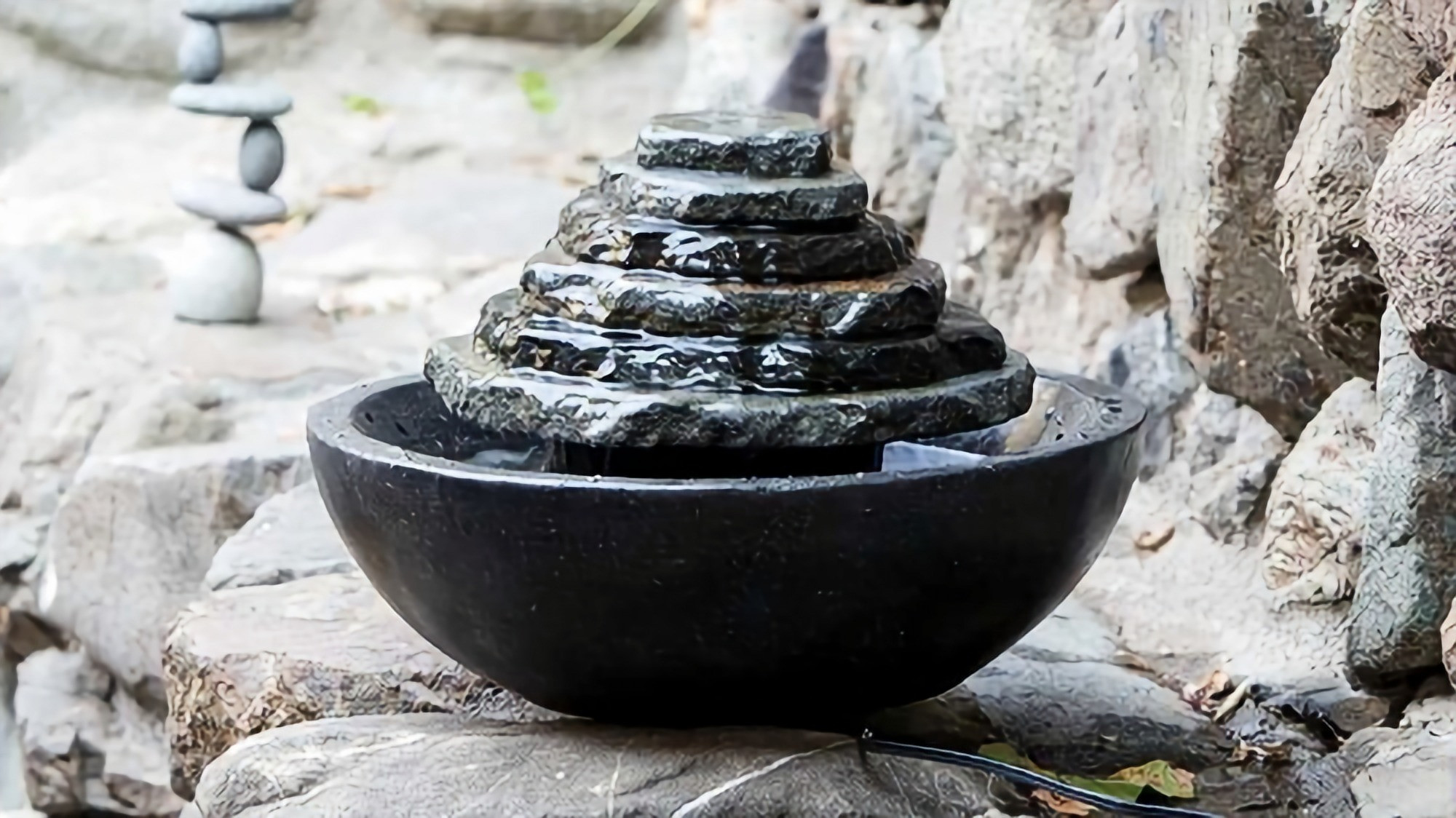 Slate Tower Water Fountain by Garden Age Supply main image 0