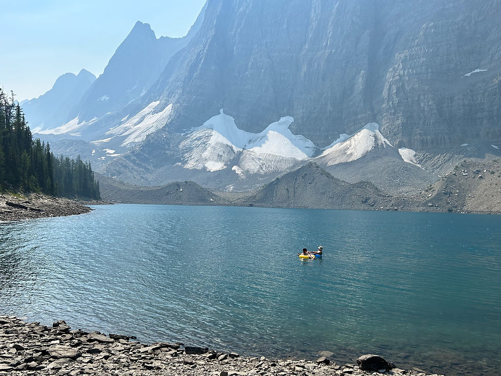 Floaties on Floe Lake - the experience did not disappoint!