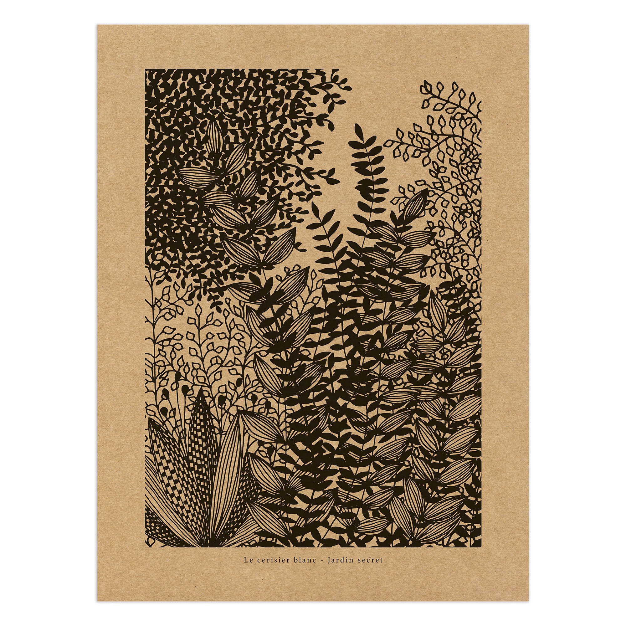 Affiche Kraft "Jardin secret"