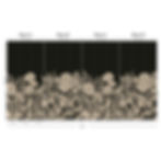 Panoramique Pivoines - Beige et noir