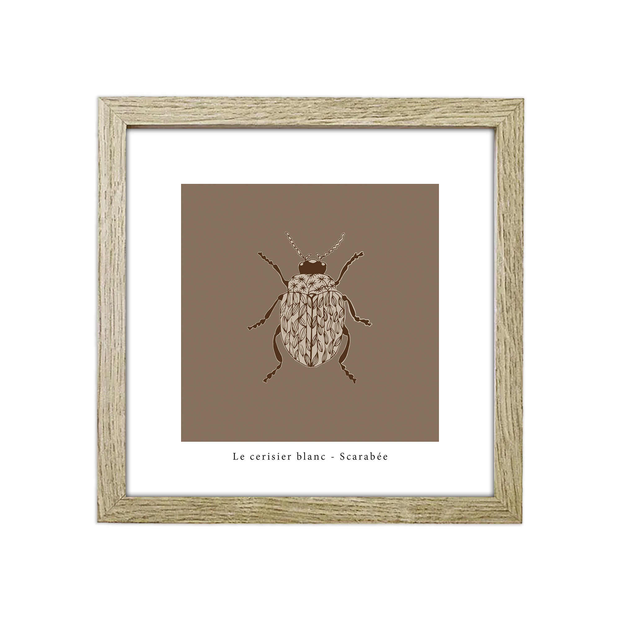Cadre "Scarabée" - Brun et beige