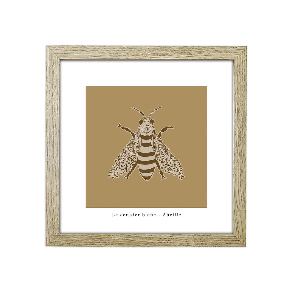 Thumbnail: Cadre "Abeille" - Ocre, brun et beige