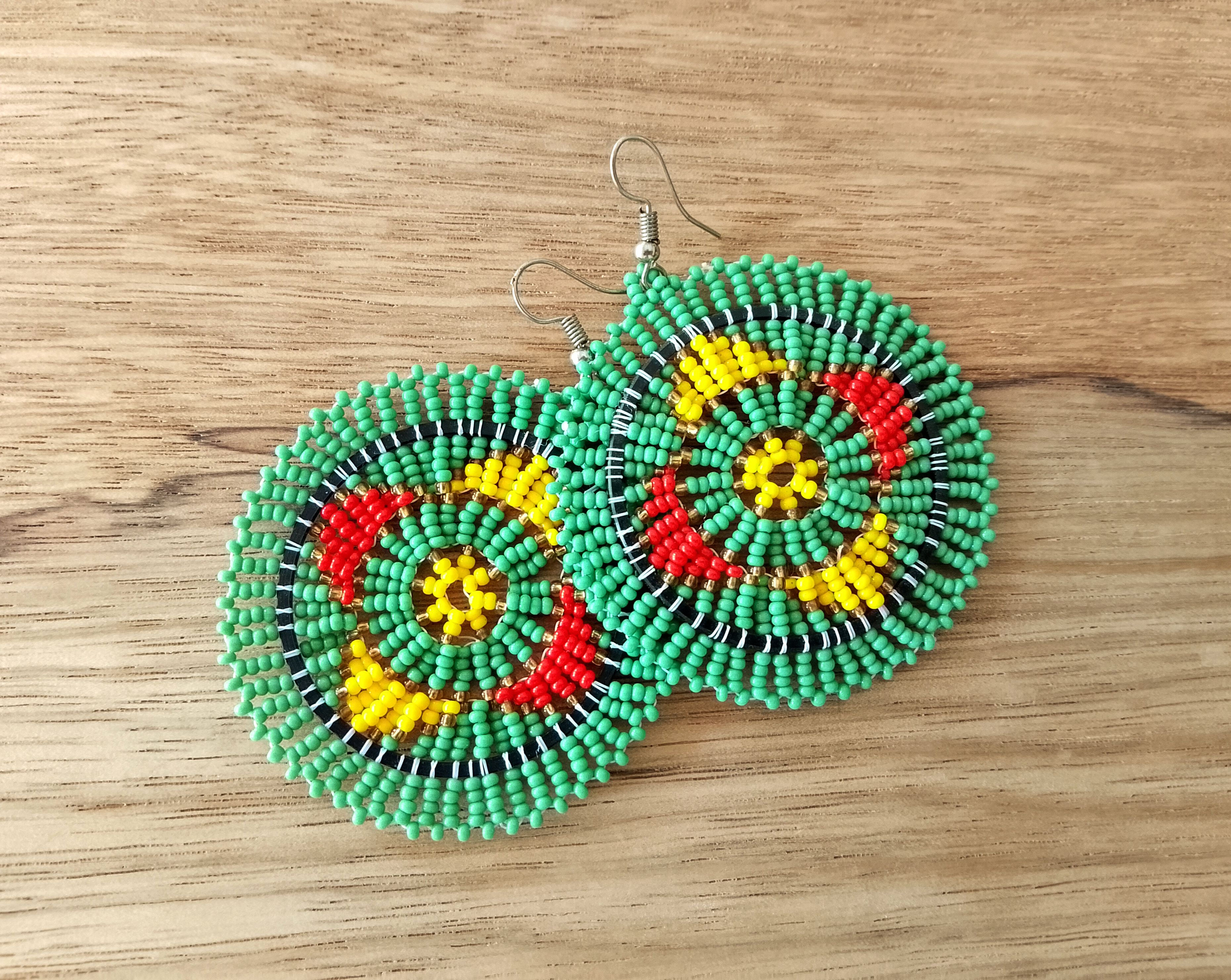 Zulu Round Pendant Earrings