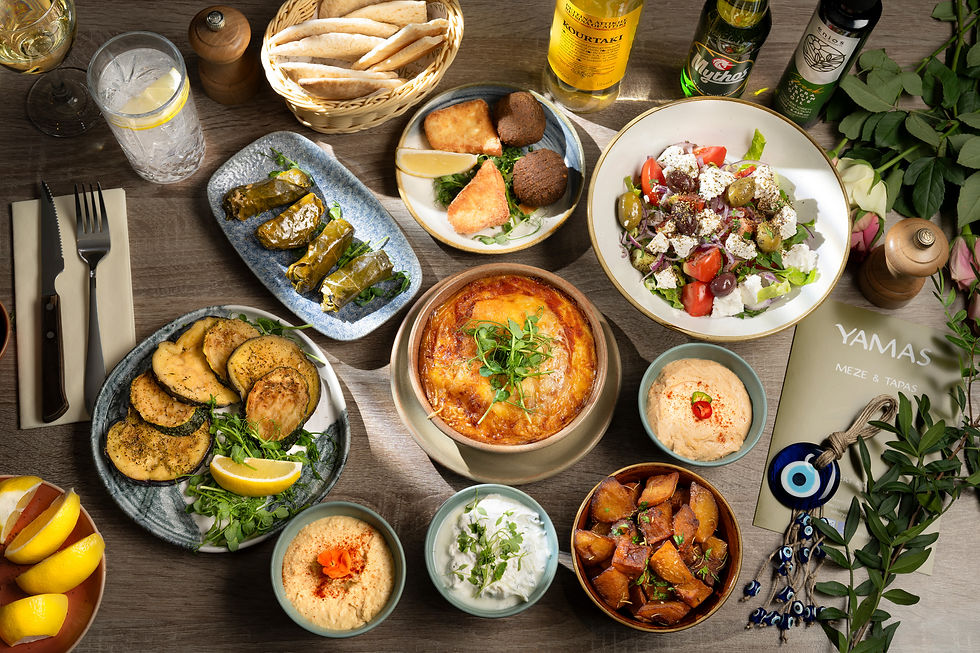 Arranged Food and Objects