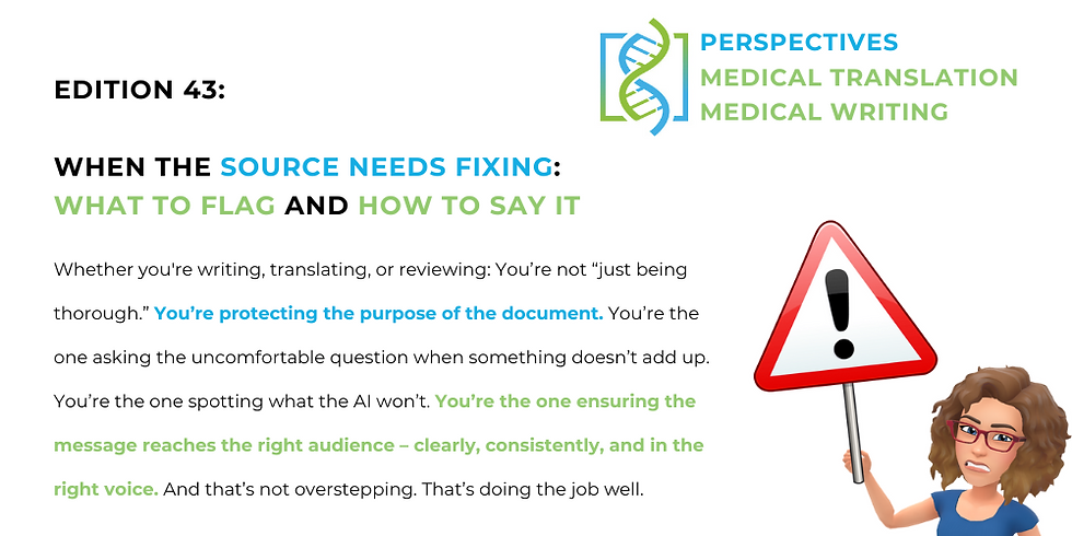 When the source needs fixing: What to flag and how to say it