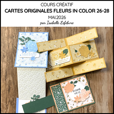 Cartes originales fleurs In color 26-28