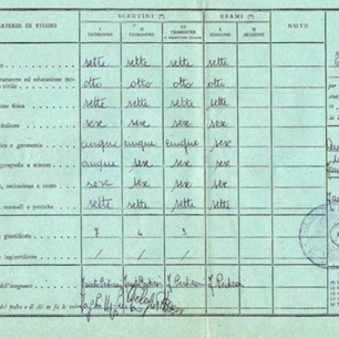 pagella con voti numerici