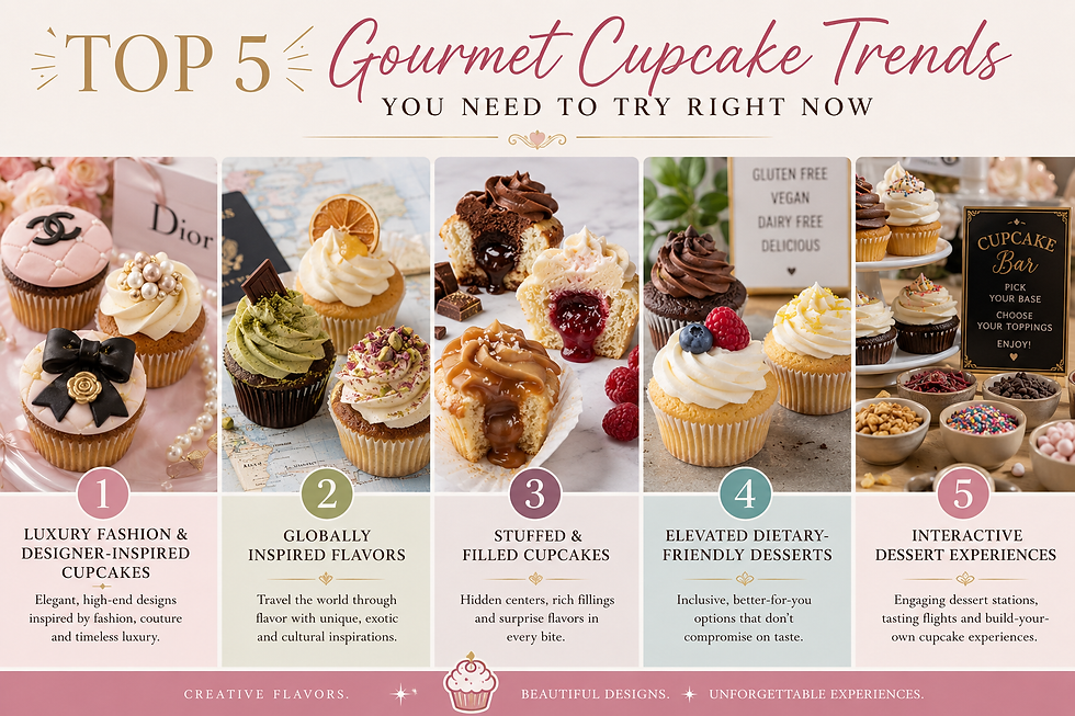 Top 5 Gourmet Cupcake Trends You Need to Try Right Now