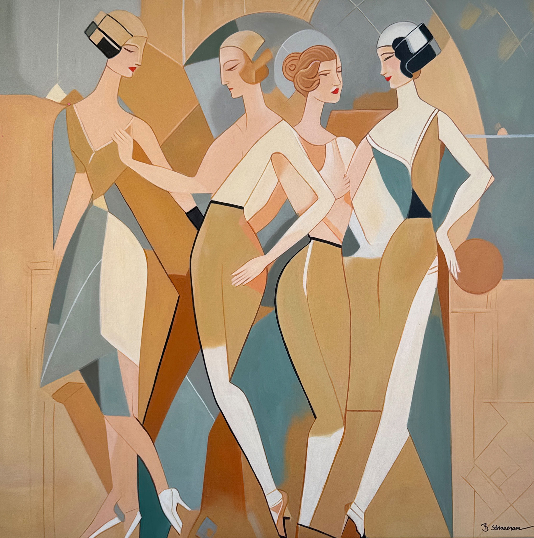 Heartbeats and Giggles, 2025 - 80 x 80 x 4 cm