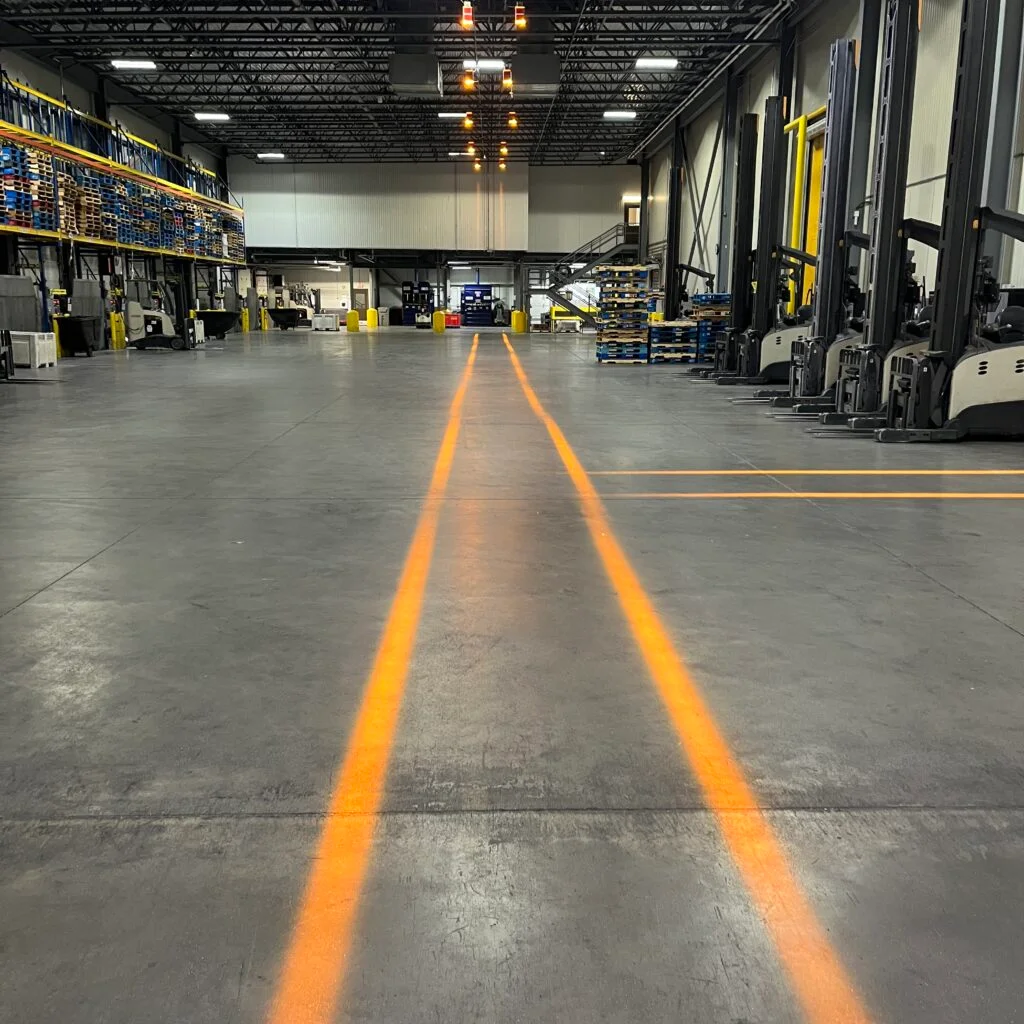 VirtuaLine Projected Lines used for marking pedestrian lanes