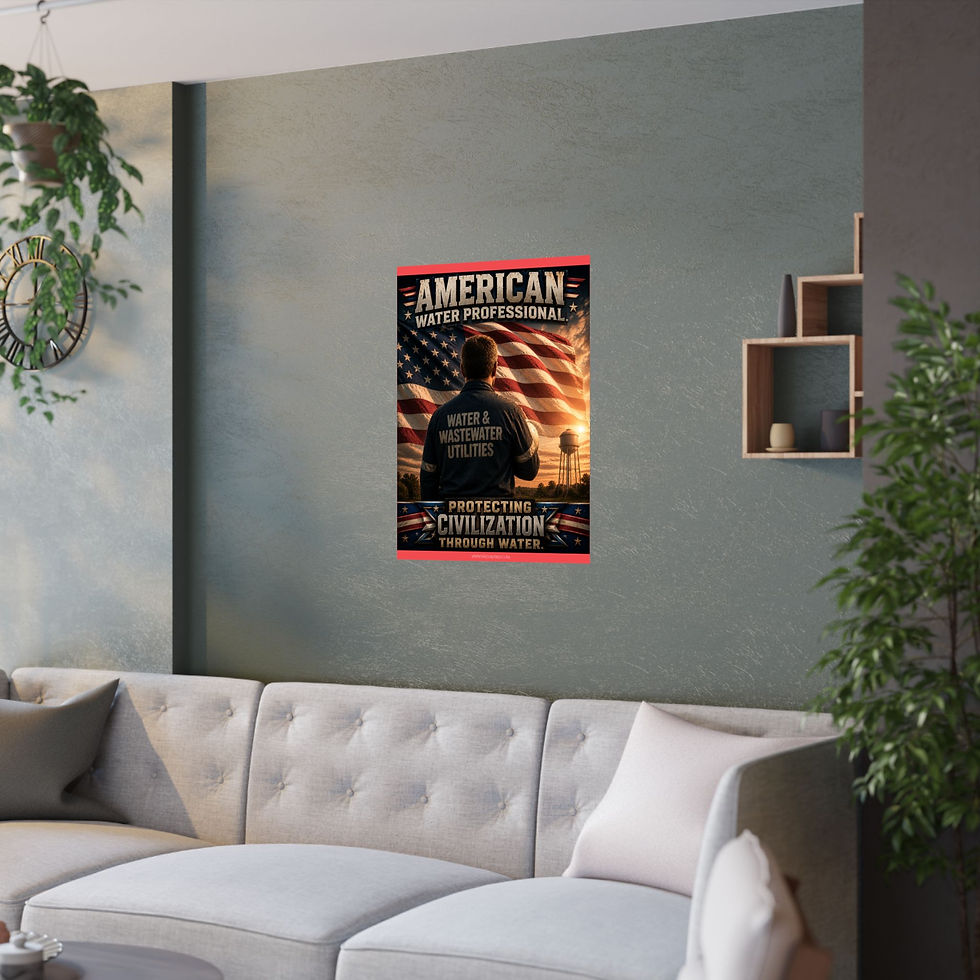 Thumbnail: U.S.A. Water Pro. Satin Poster – "Protecting Civilization Through Water"