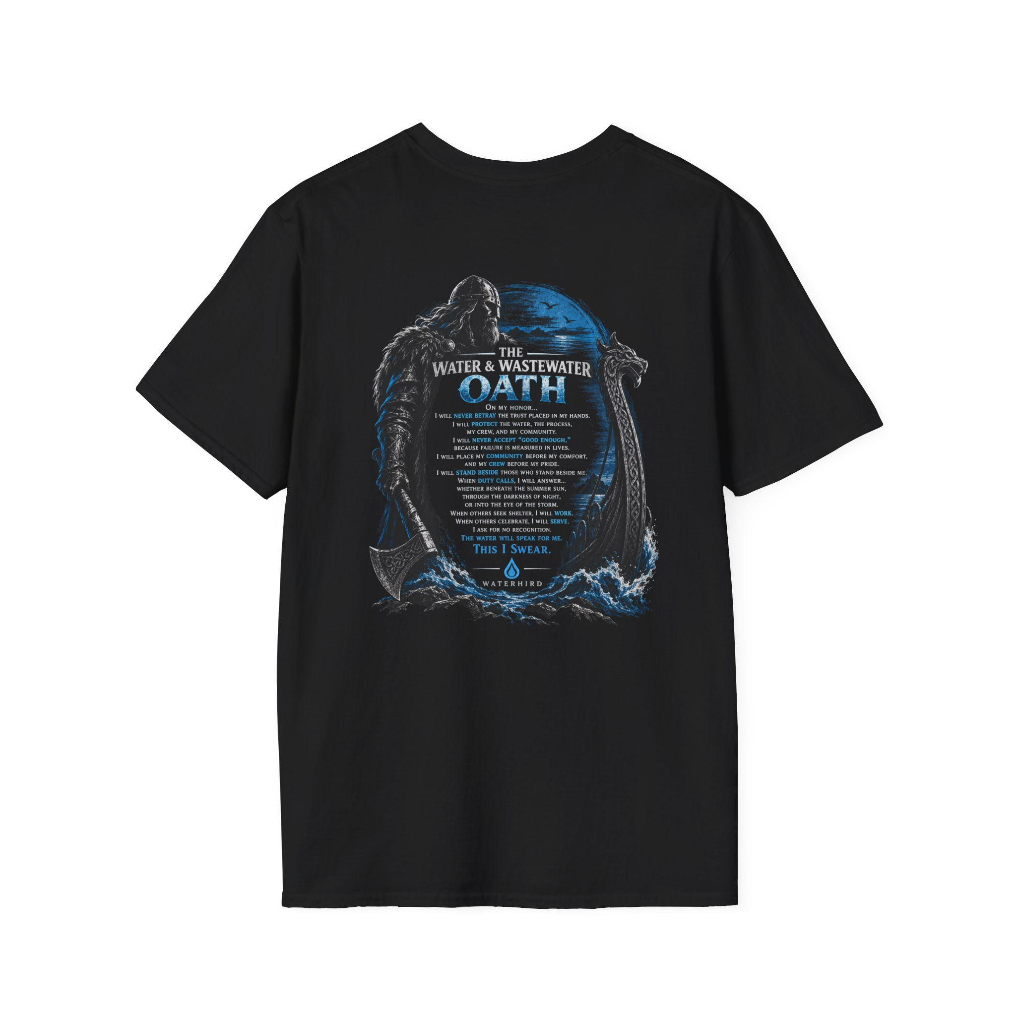 WaterHIRD Medieval Helmet T‑Shirt — Viking/Warrior Fantasy Graphic Tee