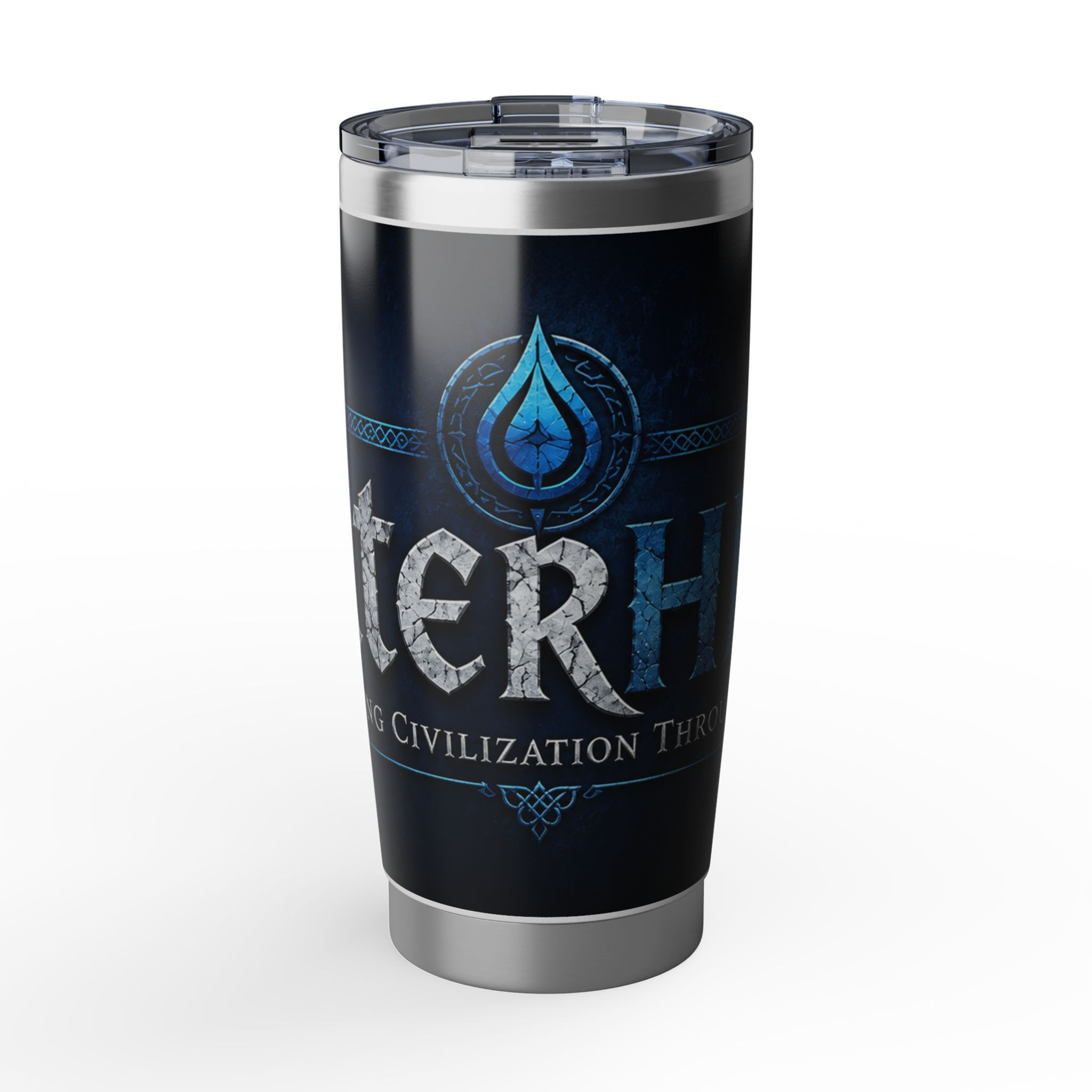 20oz Tumbler — Vagabond Blue Emblem Stainless Travel Cup