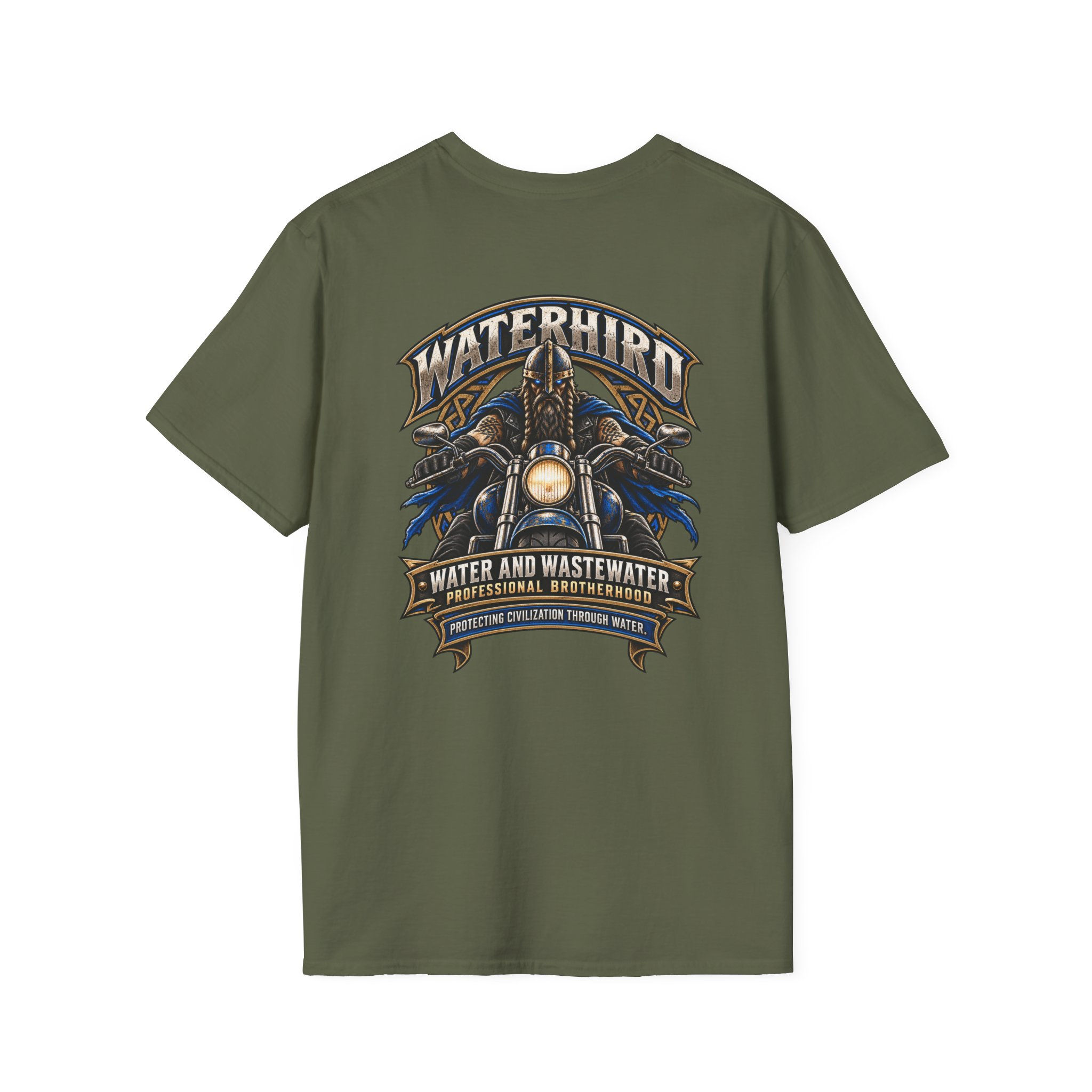 WaterHIRD Spartan Helmet T-Shirt — Minimal Coastal Warrior Graphic Tee
