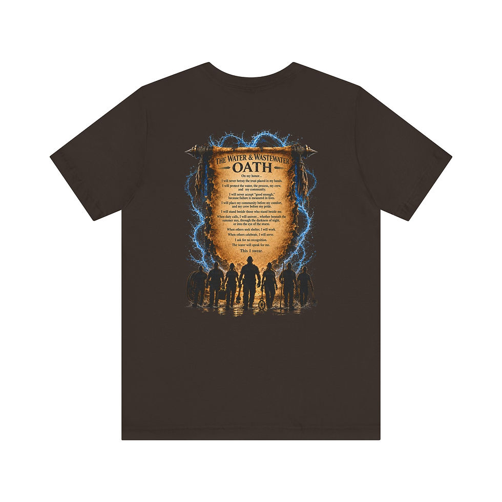 Thumbnail: Water & Warrant Oath T‑Shirt — Veteran/Service Tribute Tee