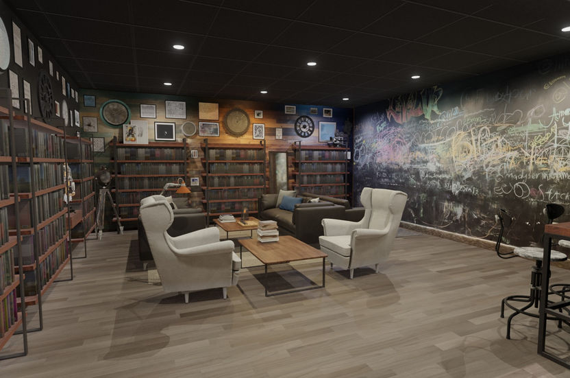 Library Renovation Rendering