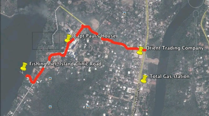 Map to Boat Landing