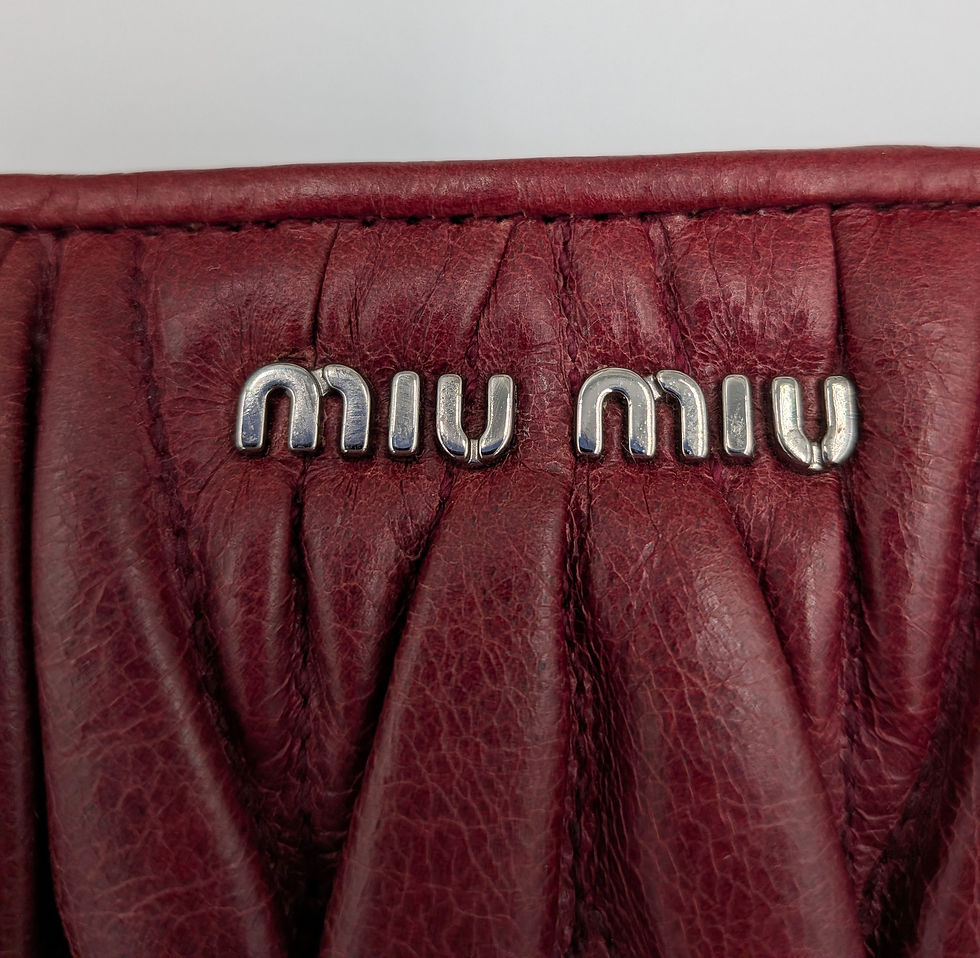 Thumbnail: Miu Miu Clutch in Bourdeaux Matelassé Leather