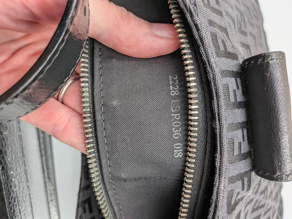 Thumbnail: Fendi Shoulder Bag in Black Zucca Canvas