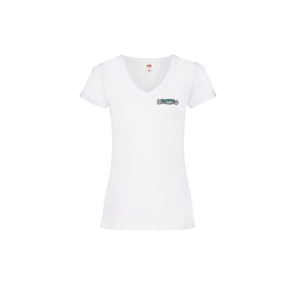Miniaturbild: Damen T-Shirt Baumwolle mit V-Ausschnitt