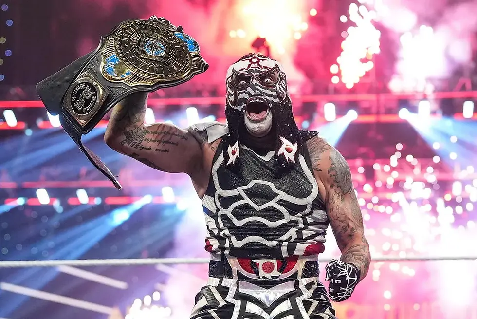 Penta remains victorious as he defeated El Hijo del Vikingo, thanks to the help from Mini Vikingo, as he retained his WWE Intercontinental Title. Now, he focuses on next Sunday, when he defends his WWE Intercontinental Title in a Six-Pack Ladder Match at WWE WrestleMania. (Image courtesy of WWE)