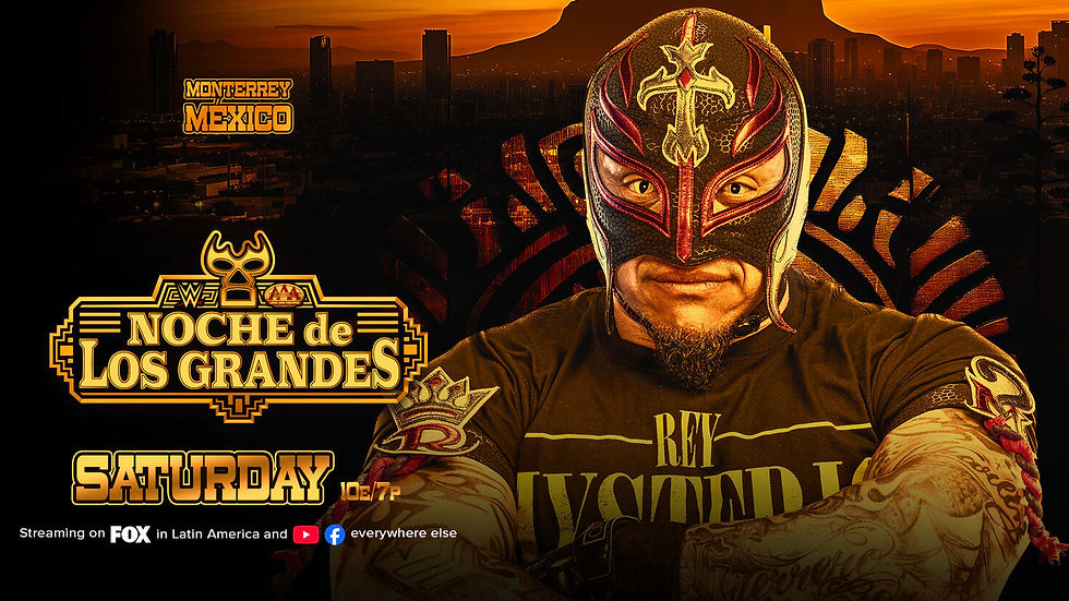 Mr. 619 will be addressing AAA Lucha Libre as the New General Manager, Rey Mysterio will be LIVE and Present tonight on Week Two of AAA Noche de Los Grandes. (Image courtesy of AAA)
