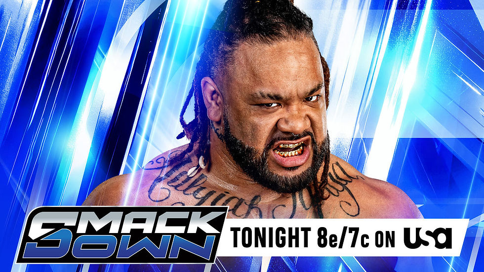 Jacob Fatu will be Live on Friday Night SmackDown, as he sends a message to the WWE World Heavyweight Champion, Roman Reigns, tonight. (Image courtesy of WWE)