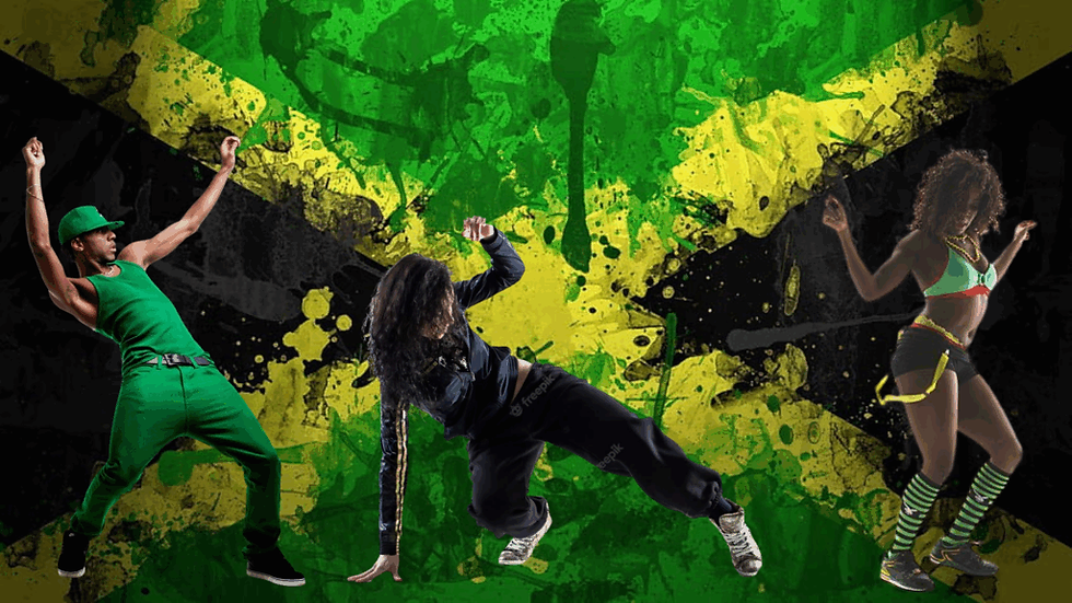 High angle view van een dansvloer vol mensen die dansen op dancehall muziek