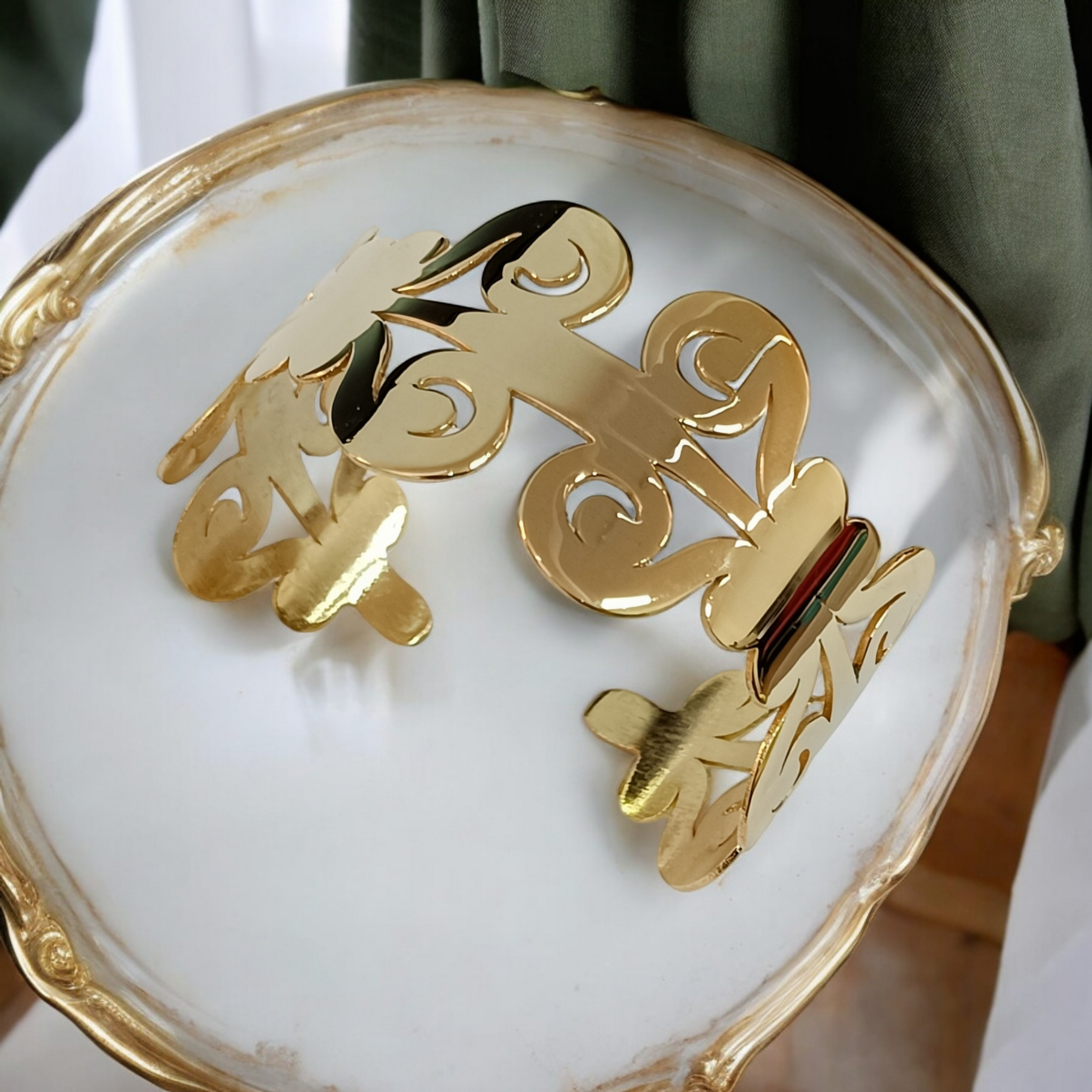 Aro Calado Filigrana Chapa de Oro  Mod. PL1247-3