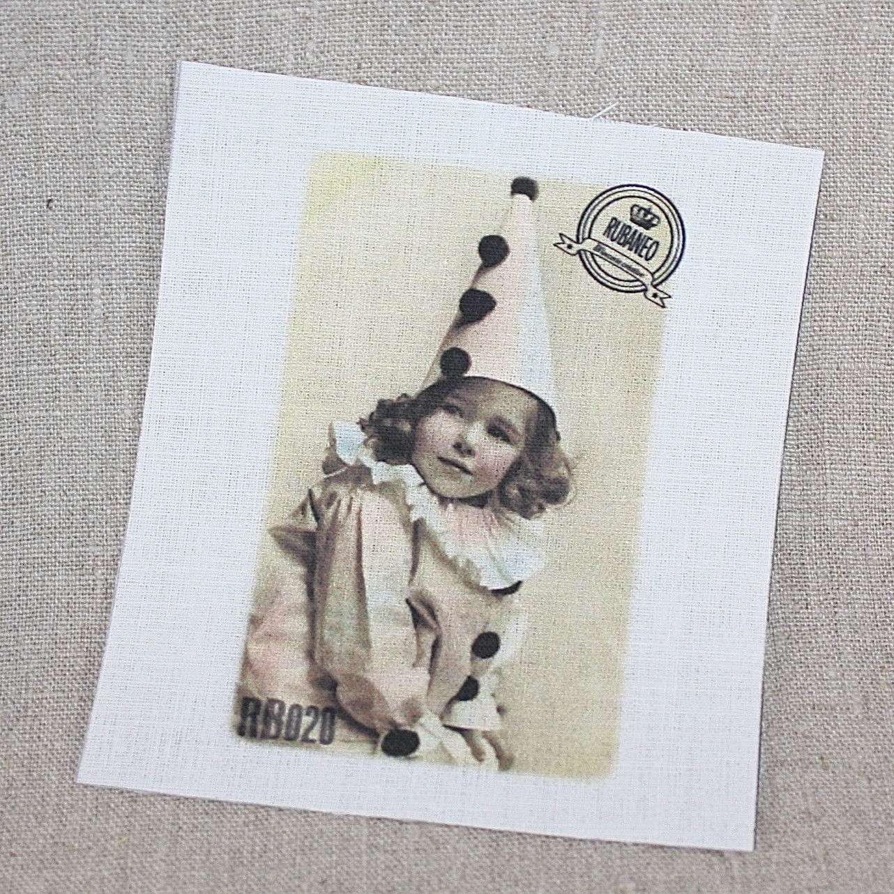 Coupon de tissu imprimé arlequin