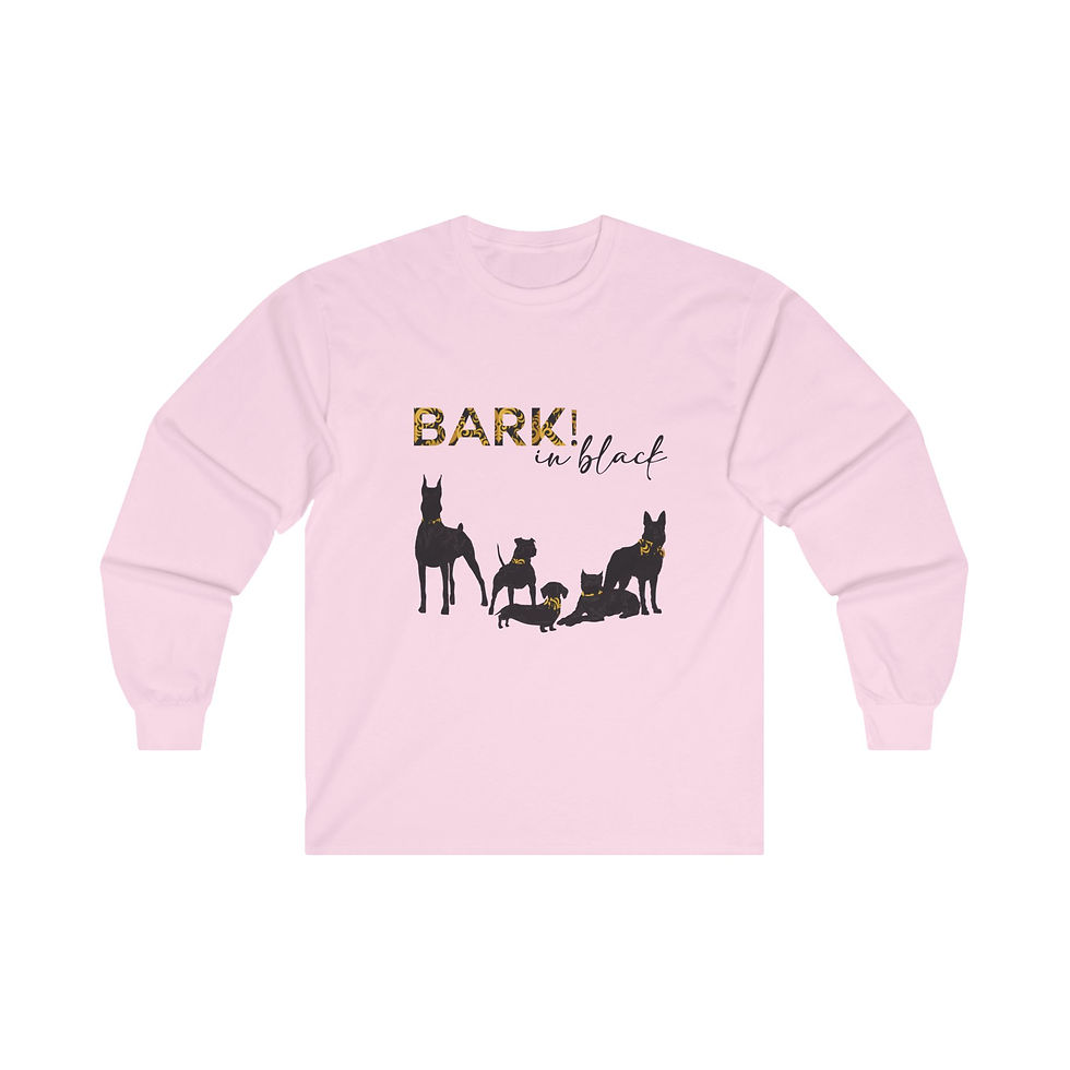 Thumbnail: "Squad" Bark in Black Long Sleeve Unisex Tee 