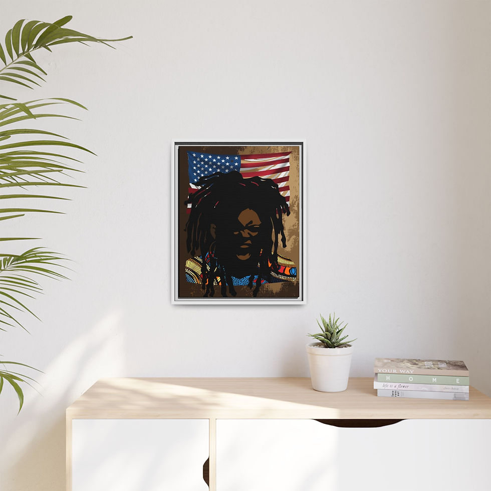 Thumbnail: "Enough" Framed Canvas Art Print, 8"x10"