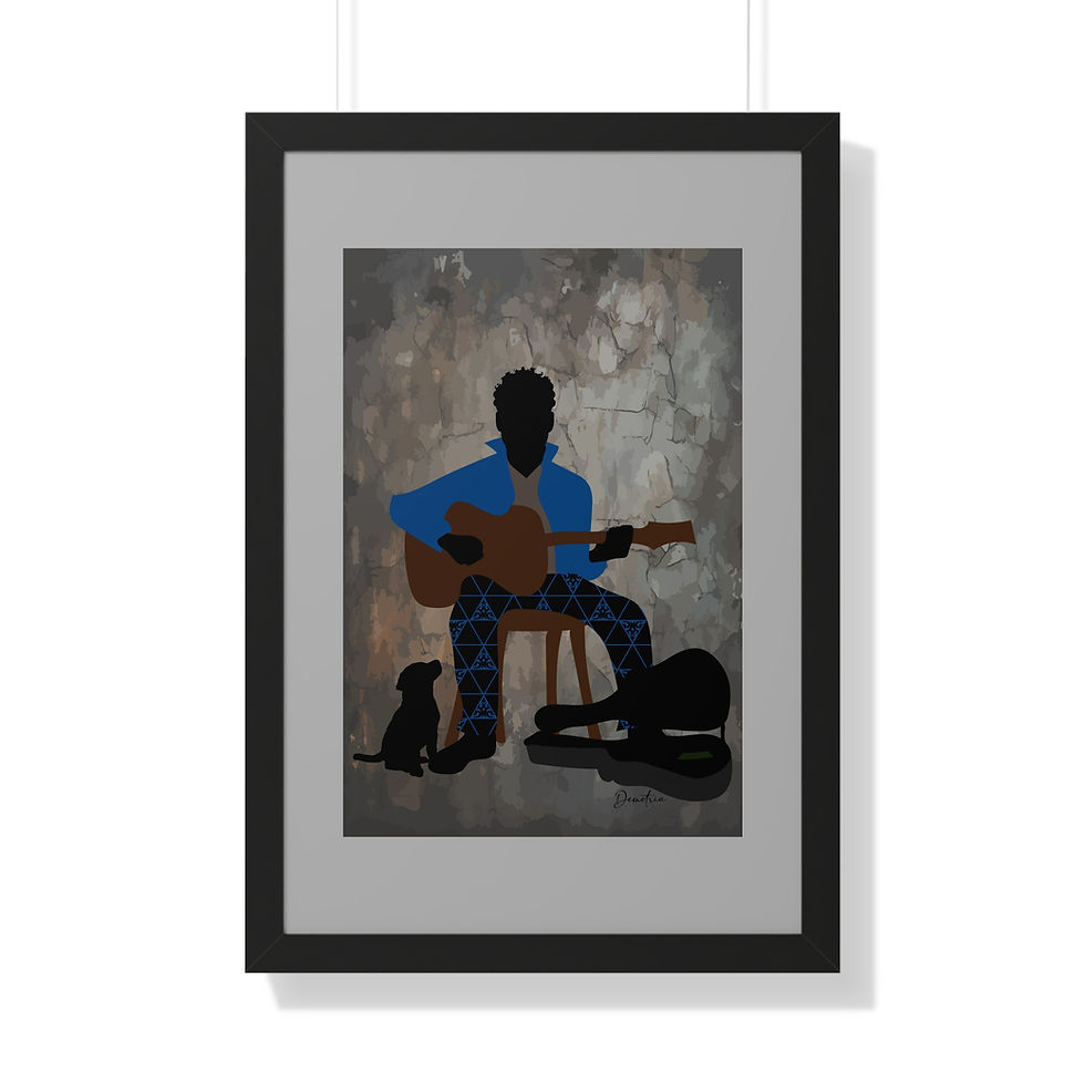 Thumbnail: "One Man Show" Framed Poster with Gray Border