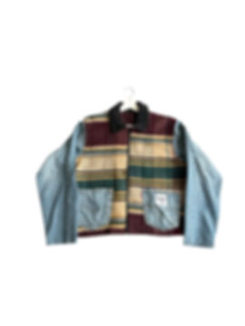 Plaid and Denim Jacket