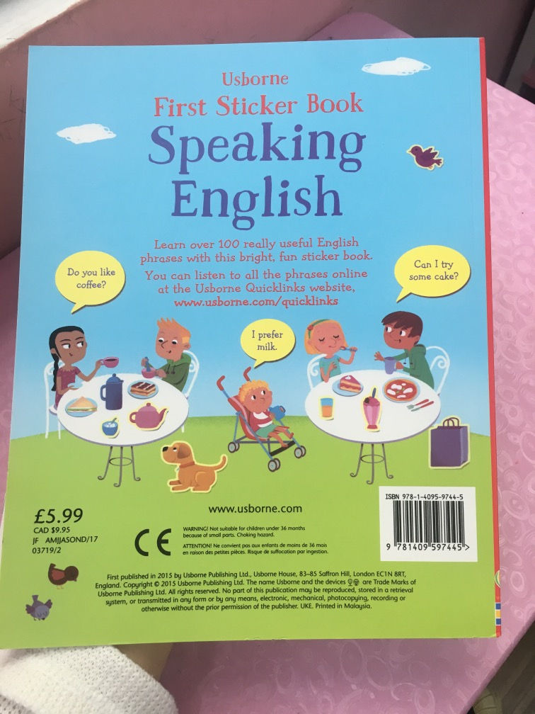 Thumbnail: Usborne First Sticker Book - Speaking