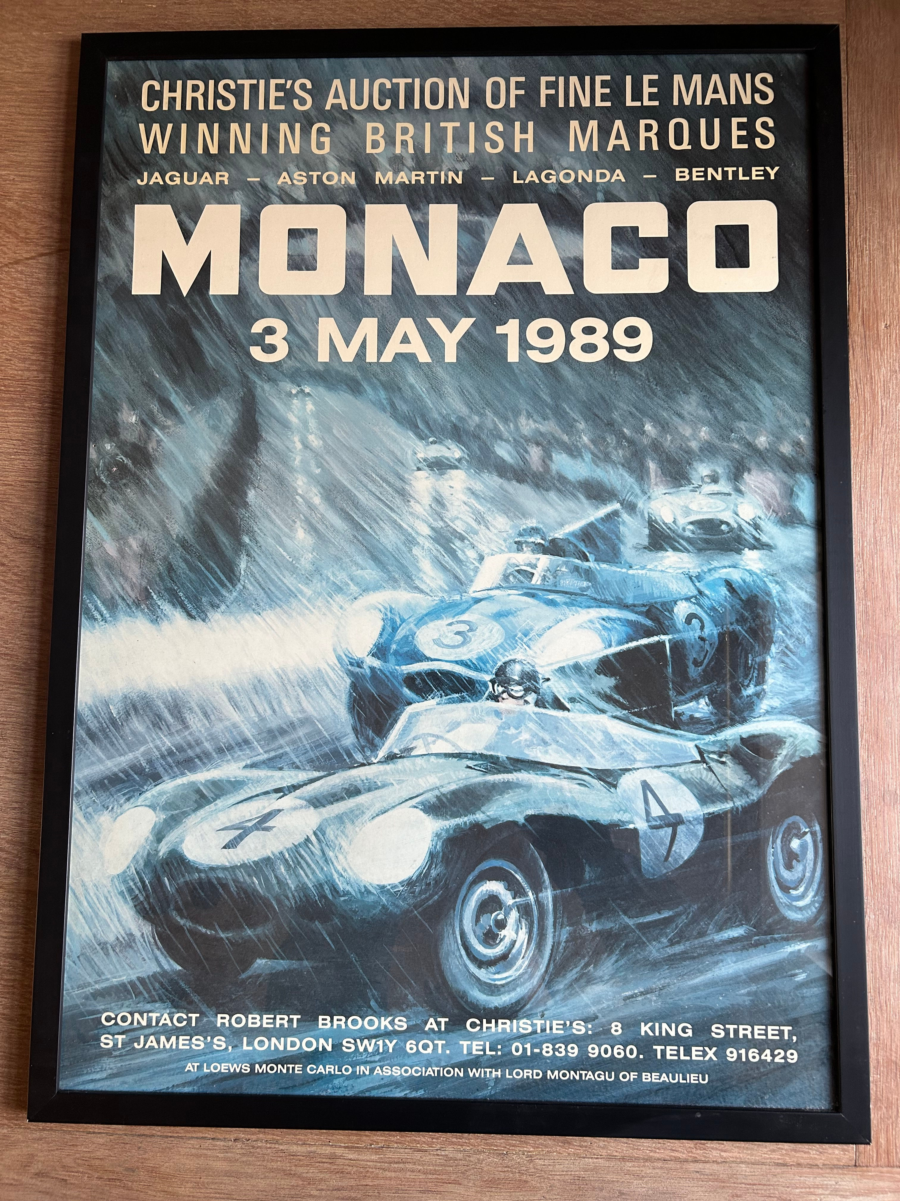 Advertising for the Christies sale of British Le Mans winners