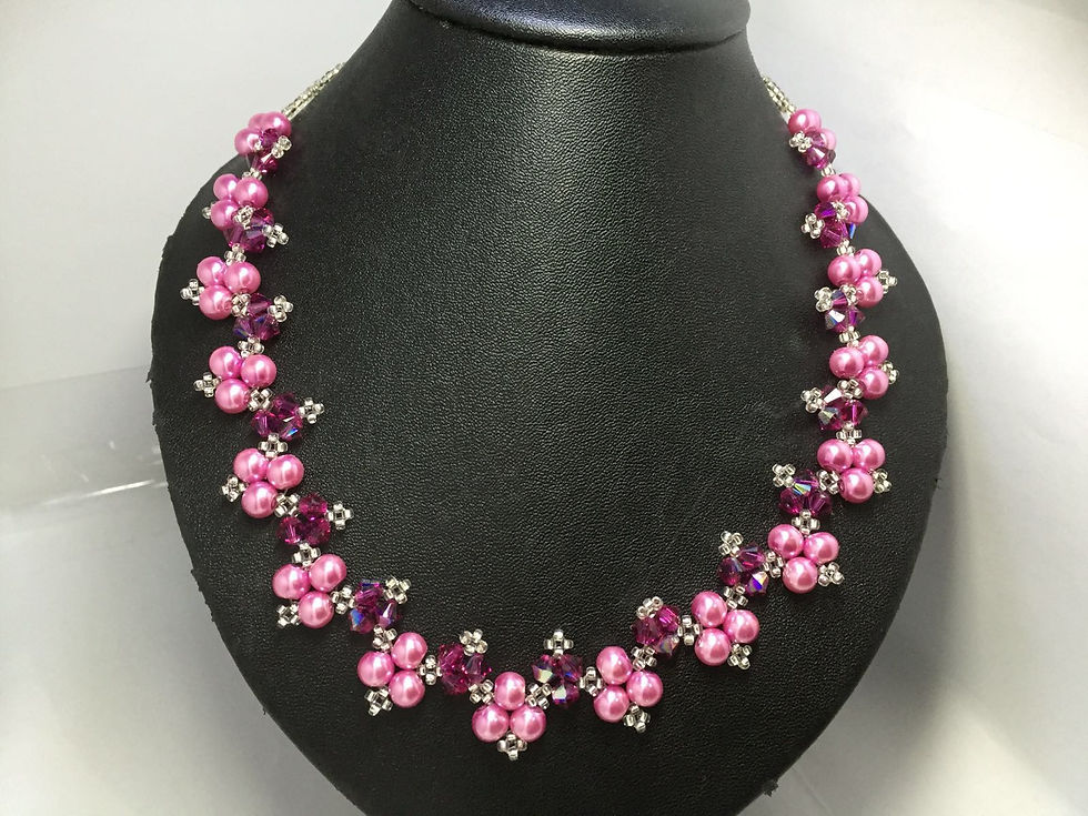 Thumbnail: Swarovski Pearl Crystal Necklace