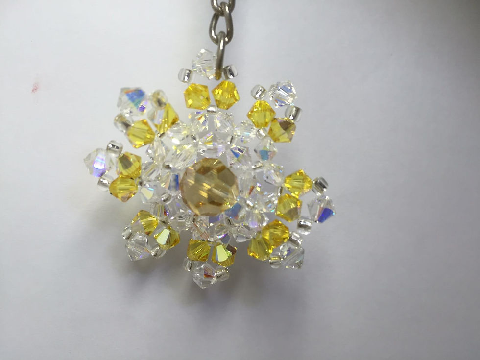 Thumbnail: Swarovski Sunflower Keychain
