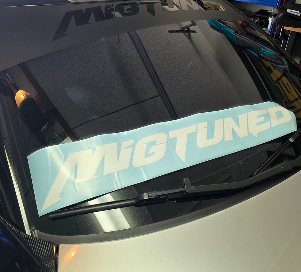 Migtuned White Logo Vinyl