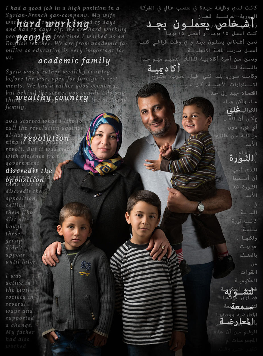 Eget arbete, Vi som kommit, porträttfoto projekt om flyktingar