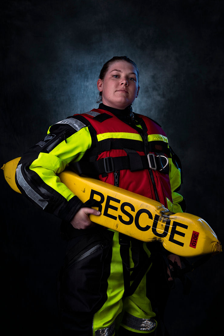 Own work, portraits Swedish rescue workers, portrait photography