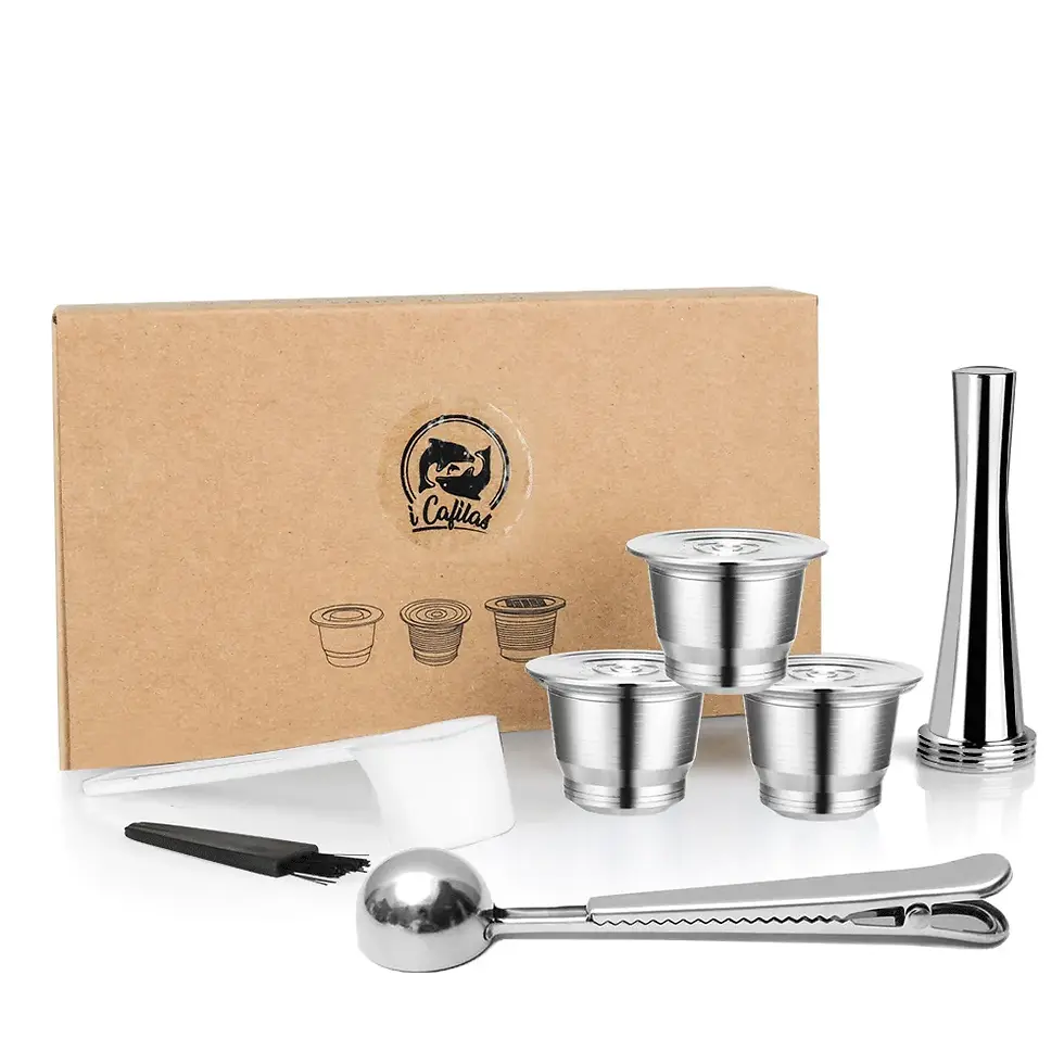 Thumbnail: Icafilas Reusable Nespresso Coffee Capsule Stainless Steel Refillable Filter