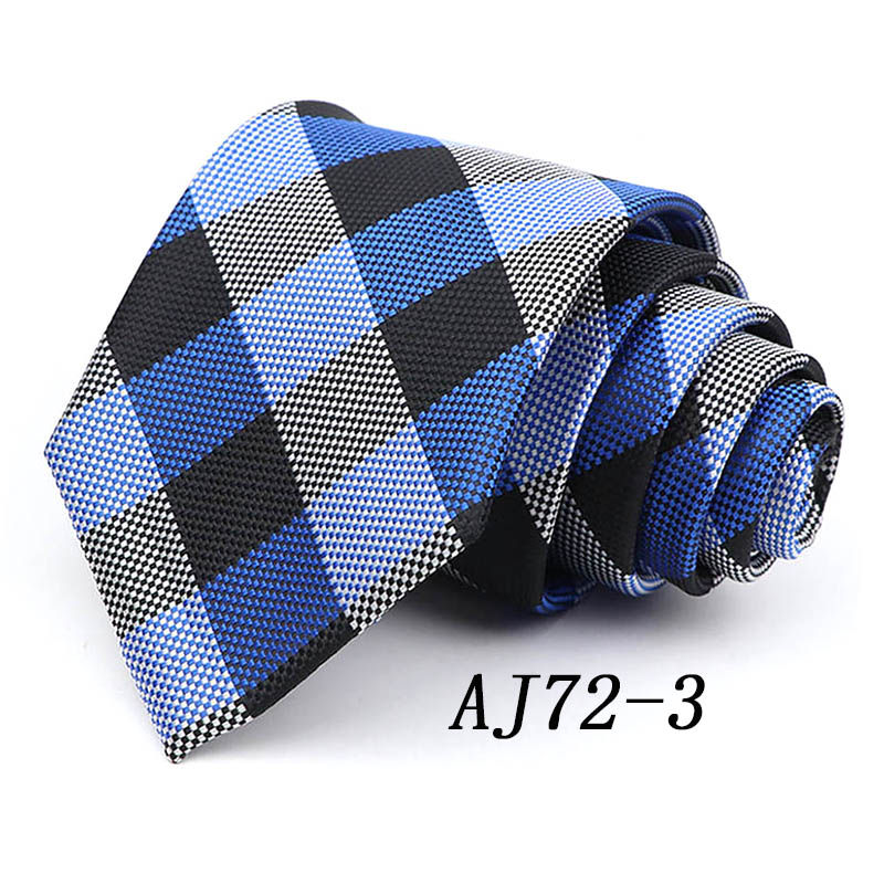 Thumbnail: Men’s Jacquard Woven Plaid Necktie Striped Floral Classic