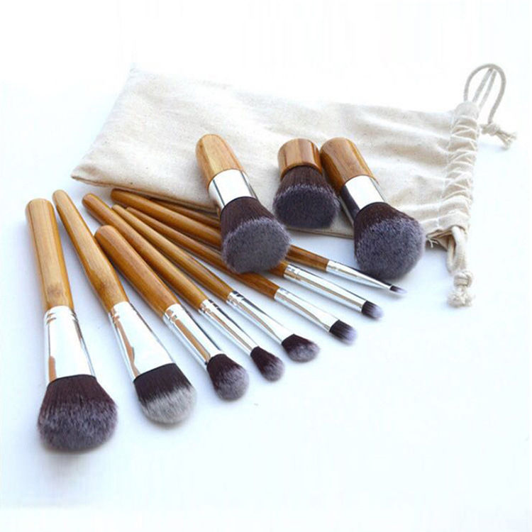 Thumbnail: Wholesale Bamboo Makeup Brushes Set