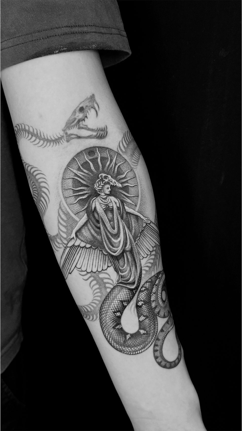 A Cover-up Tattoo freshly touched up