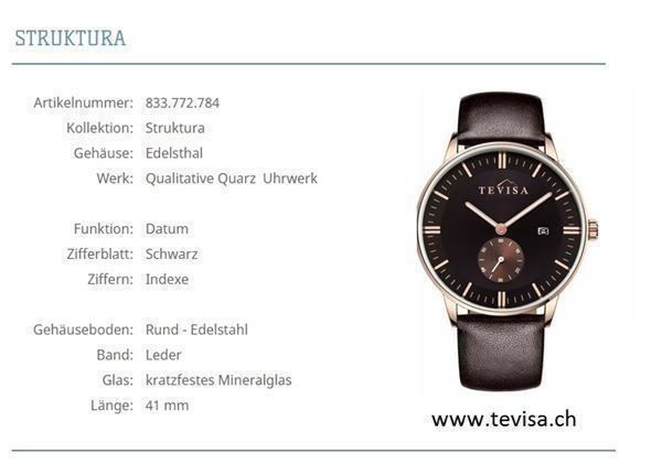 Miniaturbild: Tevisa ELEGANCE - Herrenuhr