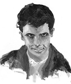 Anthony Perkins, acrylic on canvas - © 2024, Evelyn Stickley